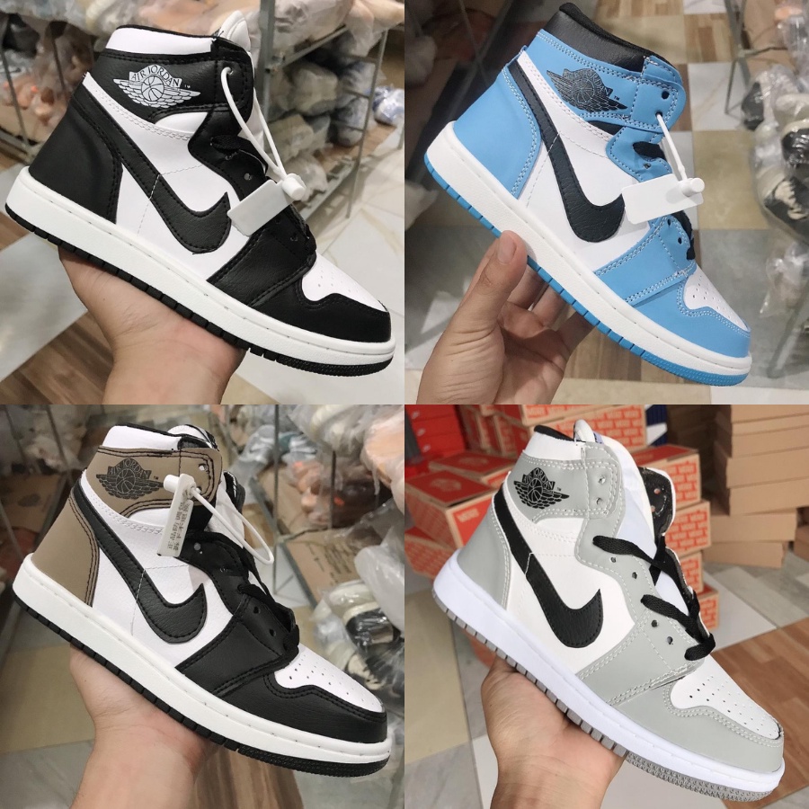 Giày Thể Thao jordan cao cổ, Giày Jd1 đen trắng, sneaker jodan panda high 1 cổ cao nam nữ