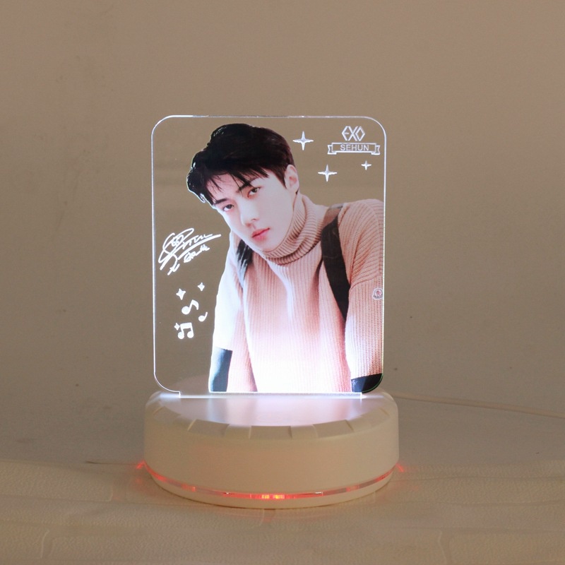 Đèn Led Để Bàn Thiết Kế Hình Nhóm Nhạc EXO Độc Đáo