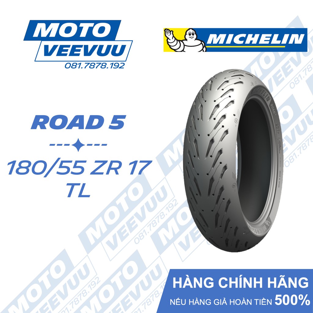 Lốp Michelin 180/55 ZR 17 73W TL/TT Pilot Road 5 (180/55-17)