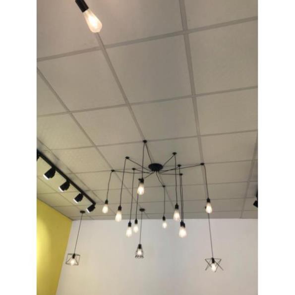 Đèn chùm: Bộ đèn 8 đui /10 đui /15 đui treo trần trang trí quán cafe