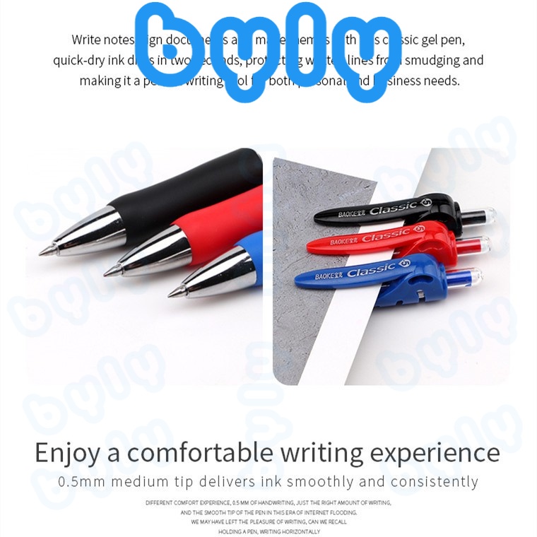 Bút gel bấm ngòi 0.5mm BAOKE Classic A35 - ByLy Store