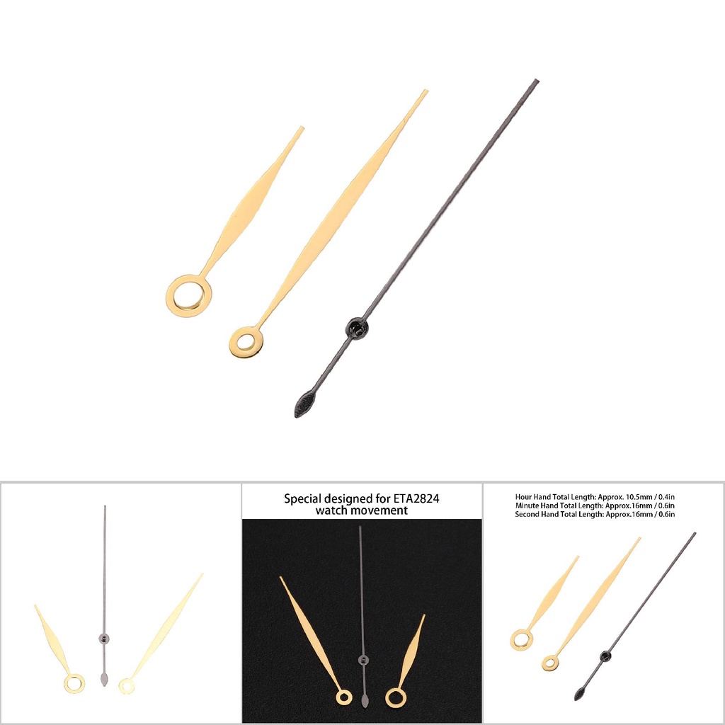 Linh Kiện Kim Thay Thế T41 Cho Đồng Hồ Nam Eta2824 Bộ kim chỉ giờ/ phút/ giây Đồng Hồ Kim Cho Nam