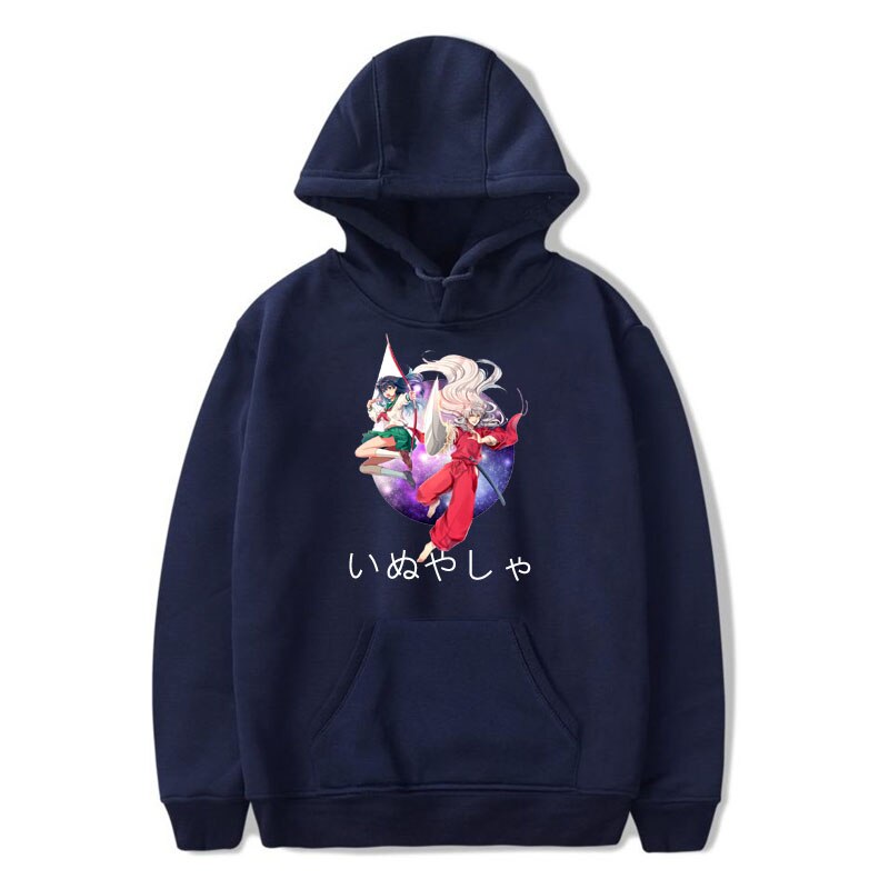 Inuyasha Japan Anime Hoodie Printed Streetwear Sweatshirts Manga Men/Women Tops Harajuku Unisex Cartoon Oversized Coat Clothes