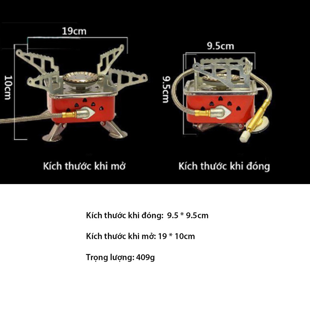 Bếp ga mini dã ngoại, bếp ga du lịch, gấp gọn tiện lợi -Tr359