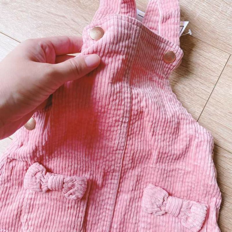 Yếm Gemo nhung tăm 2 màu dư xịn cho bé gái