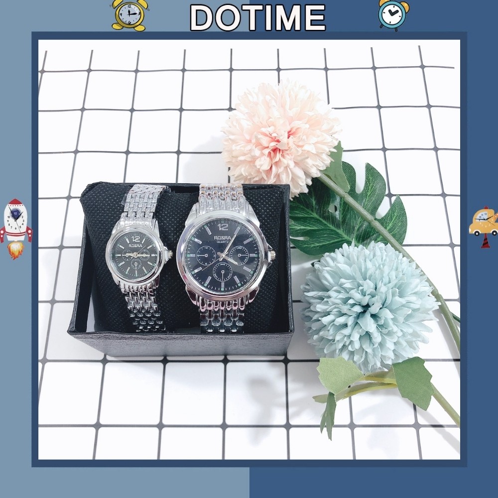Đồng hồ điện tử Dotime thời trang nam nữ Rosra bạc cực đẹp ZO61