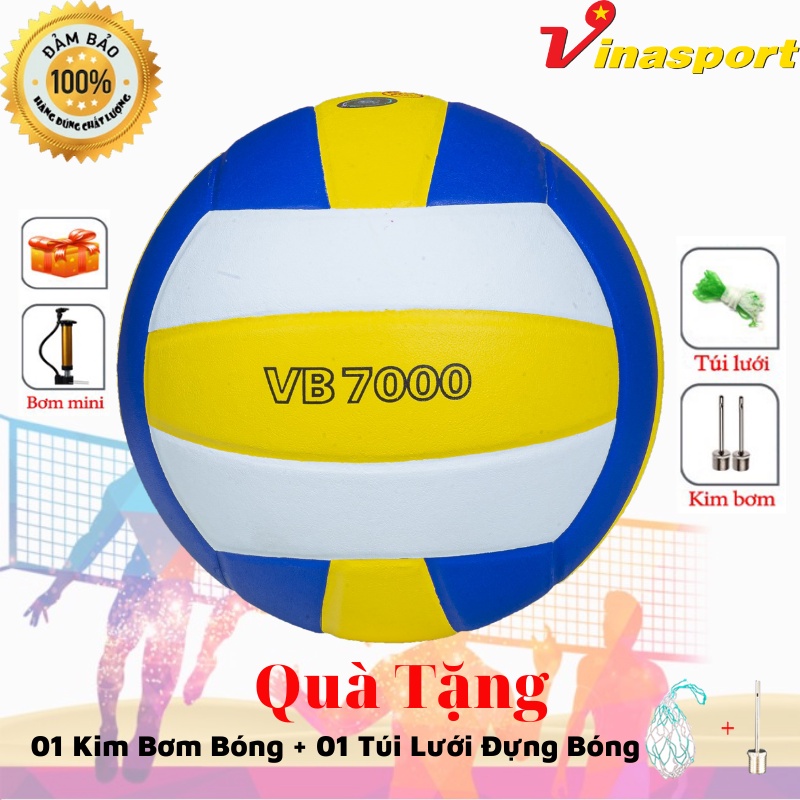 Bóng chuyền Thăng Long VB7000 da Nhật Chính Hãng - Tặng kim bơm + túi lưới