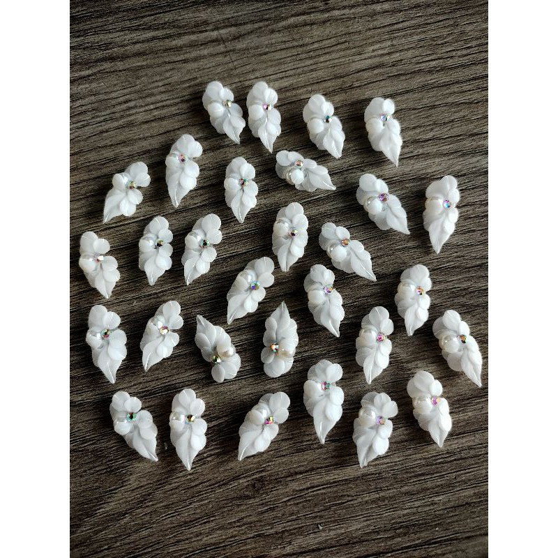20 bông hoa bột gắn móng