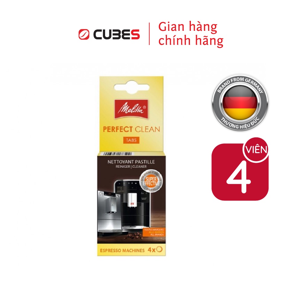 Viên rửa vệ sinh máy pha cà phê Melitta - Perfect Clean espresso machine - Nhập khẩu chính hãng 100% từ Melitta, Đức