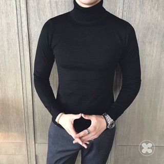 Áo len nam cổ lọ
