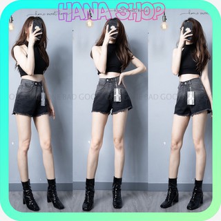 [Hình Ảnh Thật] Quần Đùi Jean Nữ Lưng Cao Tôn Dáng Cuốn Lai