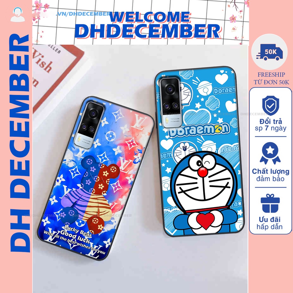 Ốp lưng Vivo Y51 2020 / Y53S in hình gấu K@ws, gấu nâu, dor@emon RẺ- ĐẸP- BỀN