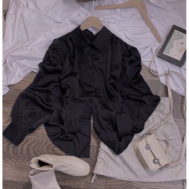 ÁO SƠ MI NÚT BỌC TRÒN