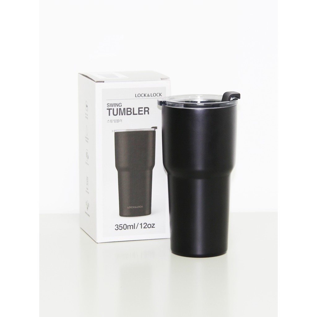 Bình giữ nhiệt Lock&Lock Swing tumbler - 350ml, màu đen LHC4179BLK