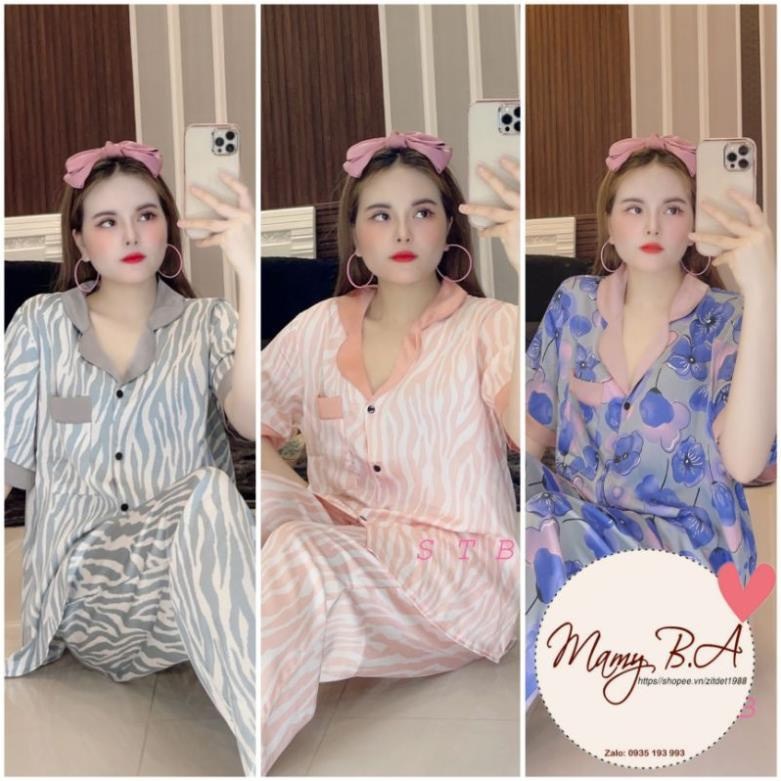 BIGSIZE - Pijama lụa satin mạc Thái tay ngắn quần dài - Đồ ngủ nữ satin loại 1 cao cấp không nhăn (ẢNH THẬT CỦA SHOP)  ྇