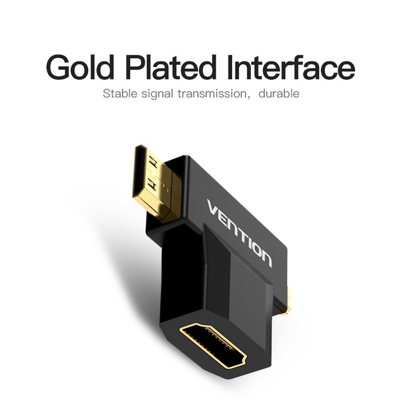 Đầu chuyển đổi HDMI Micro HDMI to HDMI Vention truyền hình ảnh từ máy tính bảng, điện thoại sang màn hình máy tính ,tivi