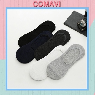 Set 5 đôi tất lười nam cổ ngắn, vớ lười thấp cổ có đệm gót chống tuột TN35