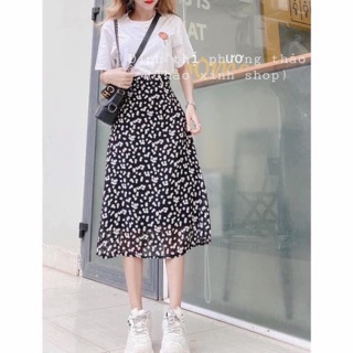 Chân váy hoa cúc chất đẹp