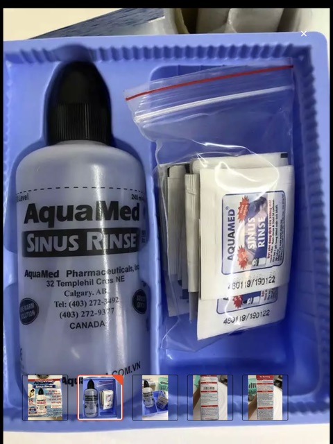 Bình rửa mũi AquaMed Sinus Rinse cho người lớn vệ sinh mũi rửa sạch mũi xoang muối rửa mũi dụng cụ nước rửa mũi