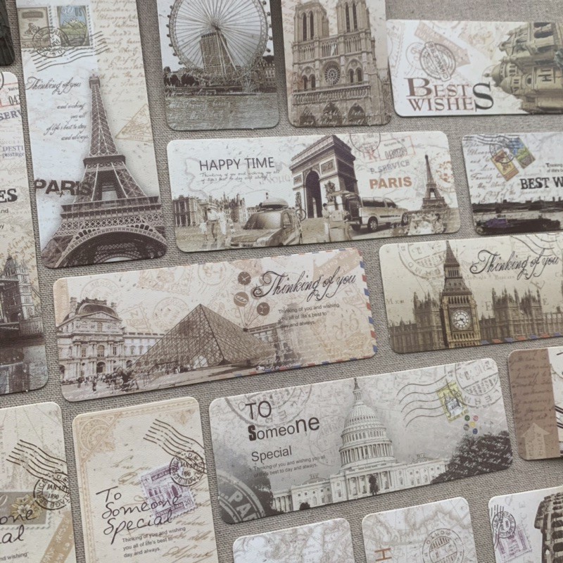 Hộp bookmark vintage 30 tấm kh003