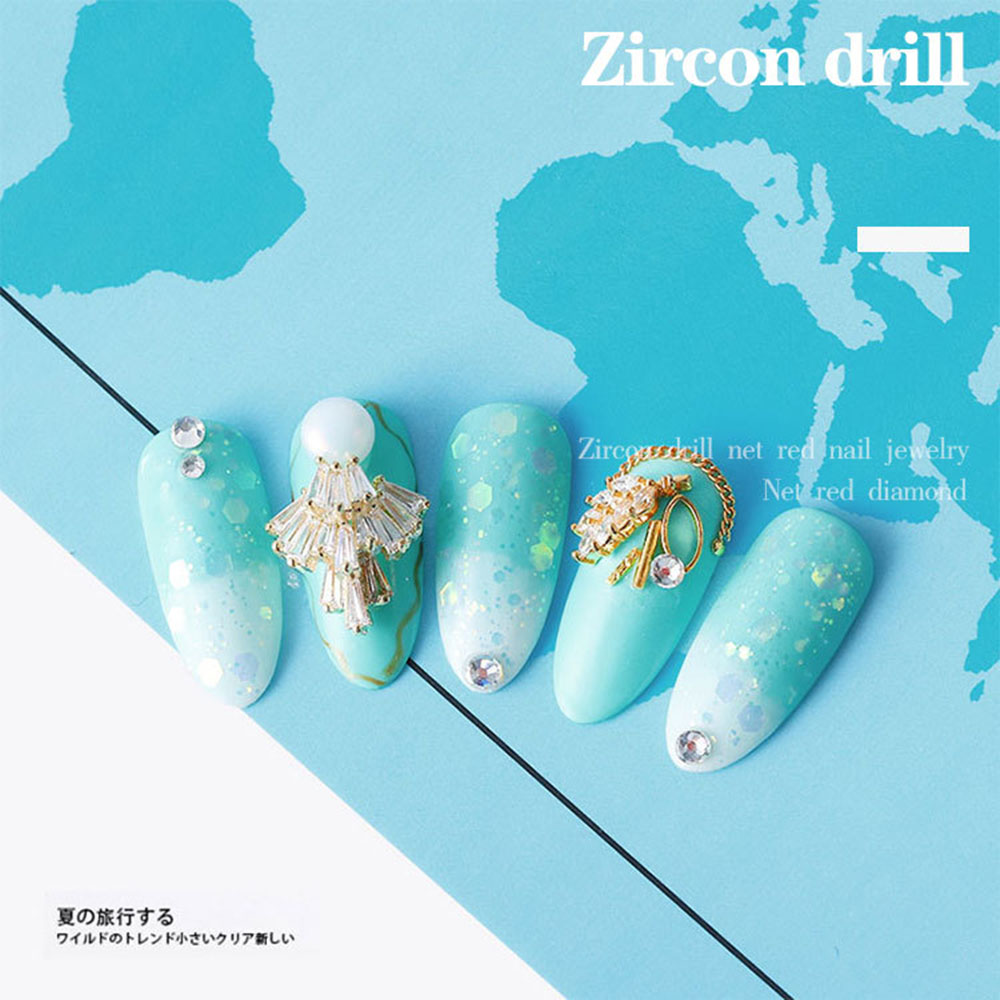 [Hàng mới về] Phụ kiện đính đá 3d trang trí móng tay thời trang