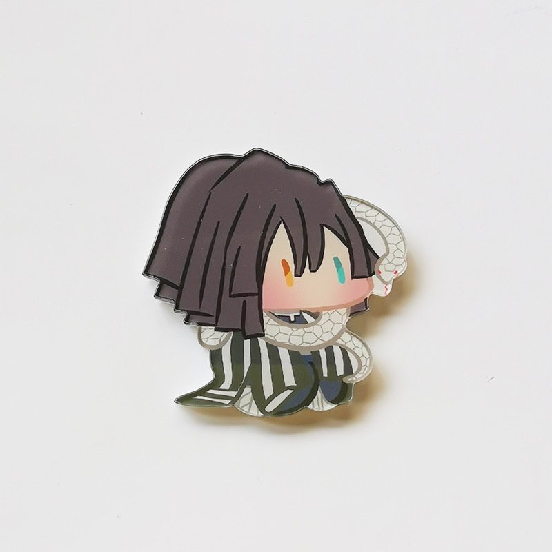 Ghim Cài Áo Họa Tiết Hoạt Hình Demon Slayer Kamado Tanjirou 12 Kiểu Cho Học Sinh