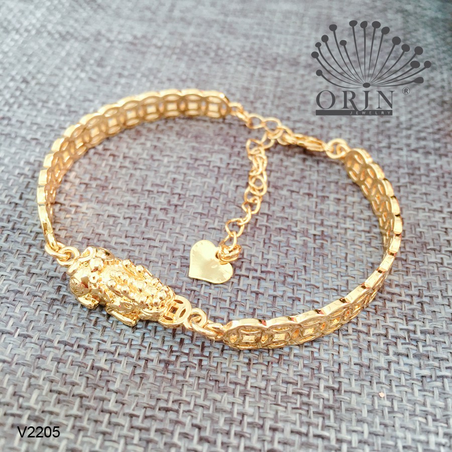 Vòng tay, Lắc tay kim tiền tỳ hưu thu hút tài lộc bền màu cao cấp Orin V2205