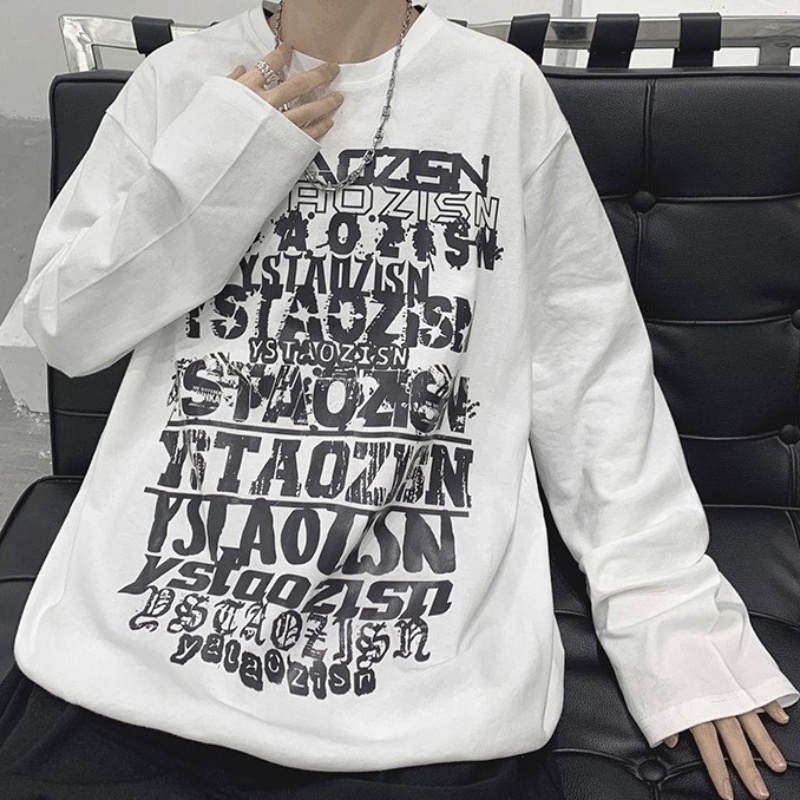 Áo Thun Nam Dài Tay Cổ Tròn Plus Size M-8XL