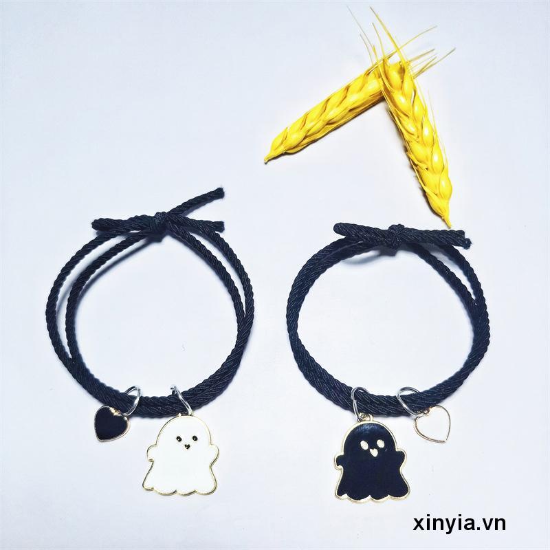 Set 2 Vòng Tay Cặp Đôi Mặt Hình Ma Dễ Thương