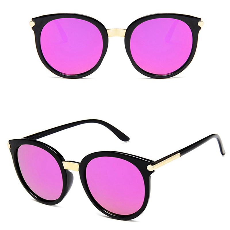 Kính Mát Gọng Tròn Lớn Chống Tia Uv Phong Cách Hàn Quốc Thời Trang Cho Nữ
