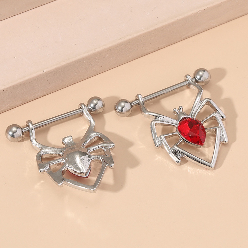 Set 2 Khuyên Nhũ Hoa Bằng Thép Không Gỉ Cá Tính