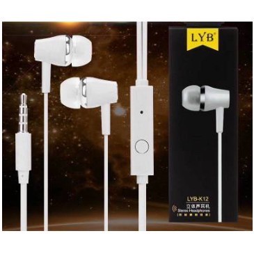 Tai nghe LYB-K12 giắc cắm 3.5 mm chuyên dùng cho máy tính điện thoại di động, máy nghe nhạc, loa...