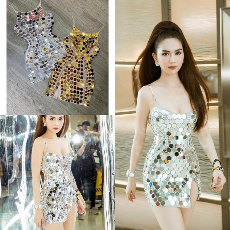 Đầm body cúp ngực đắp kiếng