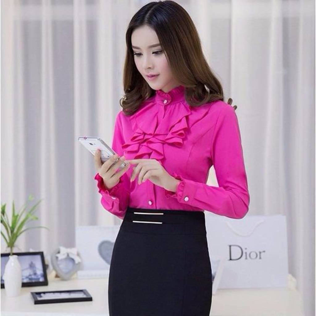 Áo Sơ Mi Cotton Nguyên Chất Cổ Đứng Tay Dài Thời Trang Xuân Thu 2022 1630 Đứng Áo @