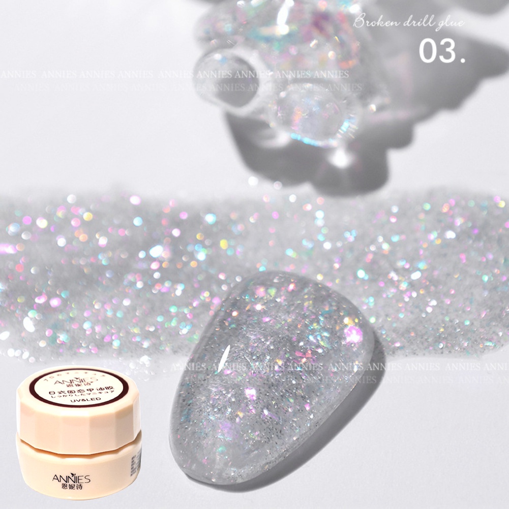 Sơn móng gel mắt mèo ANNIES 5ml lấp lánh ánh nhũ ngọc trai