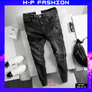Quần jean nam trơn thời trang Hpfashion, Quần bò nam trơn vải jean co giãn mềm mịn, form cực chuẩn - QJNTCS52