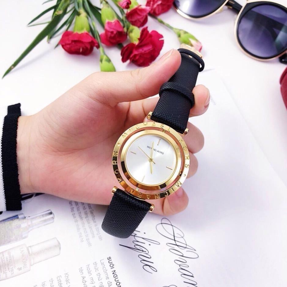 [HOT HOT]  Đồng hồ nữ Michael Kors dây da mã MK360 mặt xoay tinh tế sang chảnh đẳng cấp - Đồng hồ thời trang