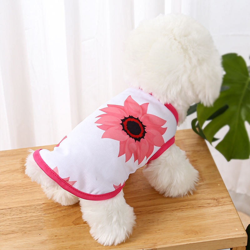 Áo Hai Dây Mỏng Thoáng Khí In Họa Tiết Hoạt Hình Dễ Thương Thời Trang Xuân Hè Cho Cún Cưng