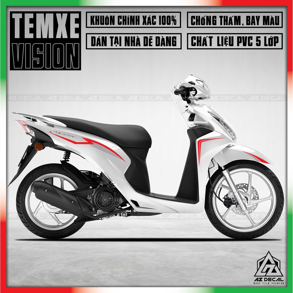 Tem Xe Vision | VS152009TC | Thiết Kế Tem Chỉ - Chống Nước, Chống Phai Màu