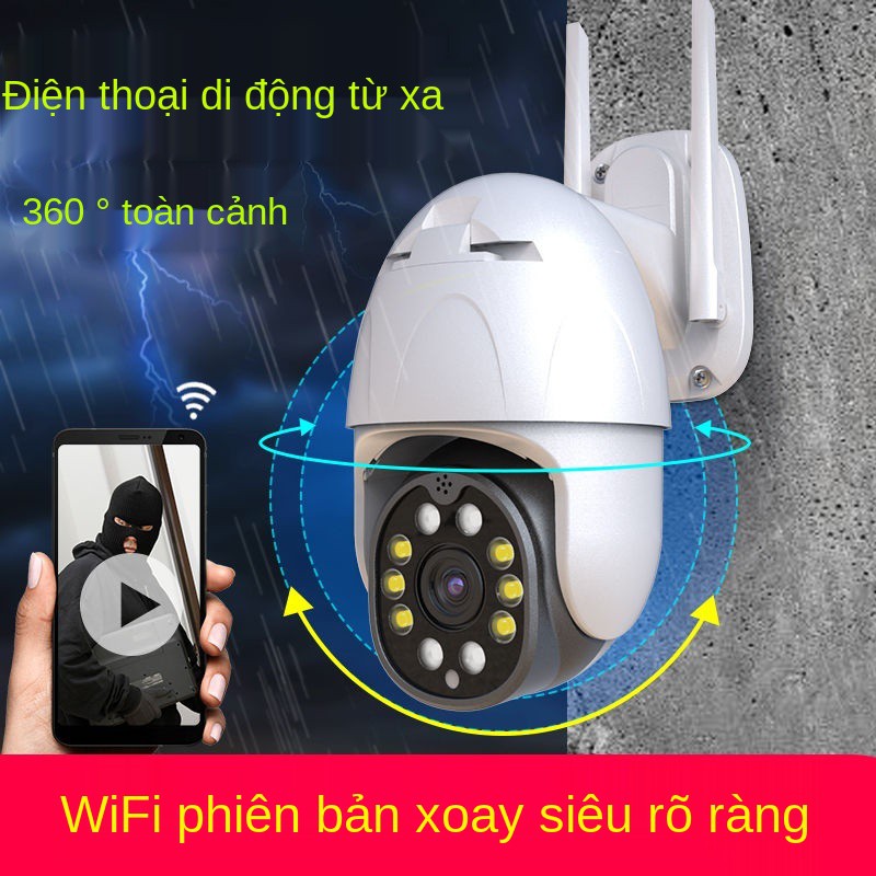 Bulb camera giám sát nhà 360 độ không dây WiFi điện thoại di động từ xa quan ban đêm nét cao <