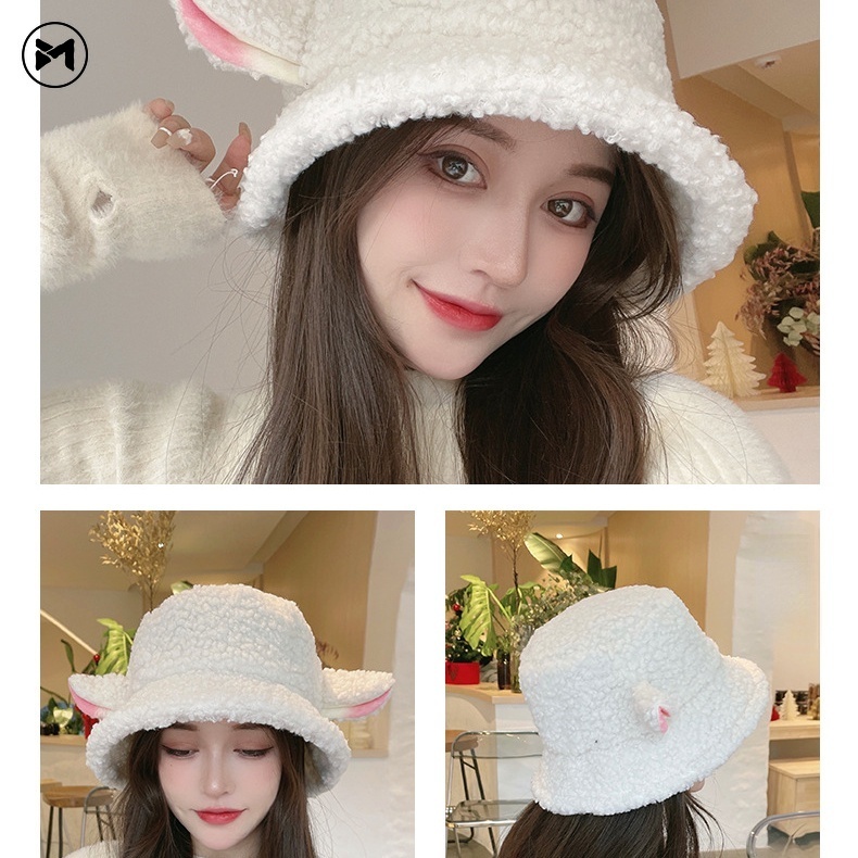 Nón Tai Bèo Lông Cừu Ấm Áp Thời Trang 2022 Cho Nữ