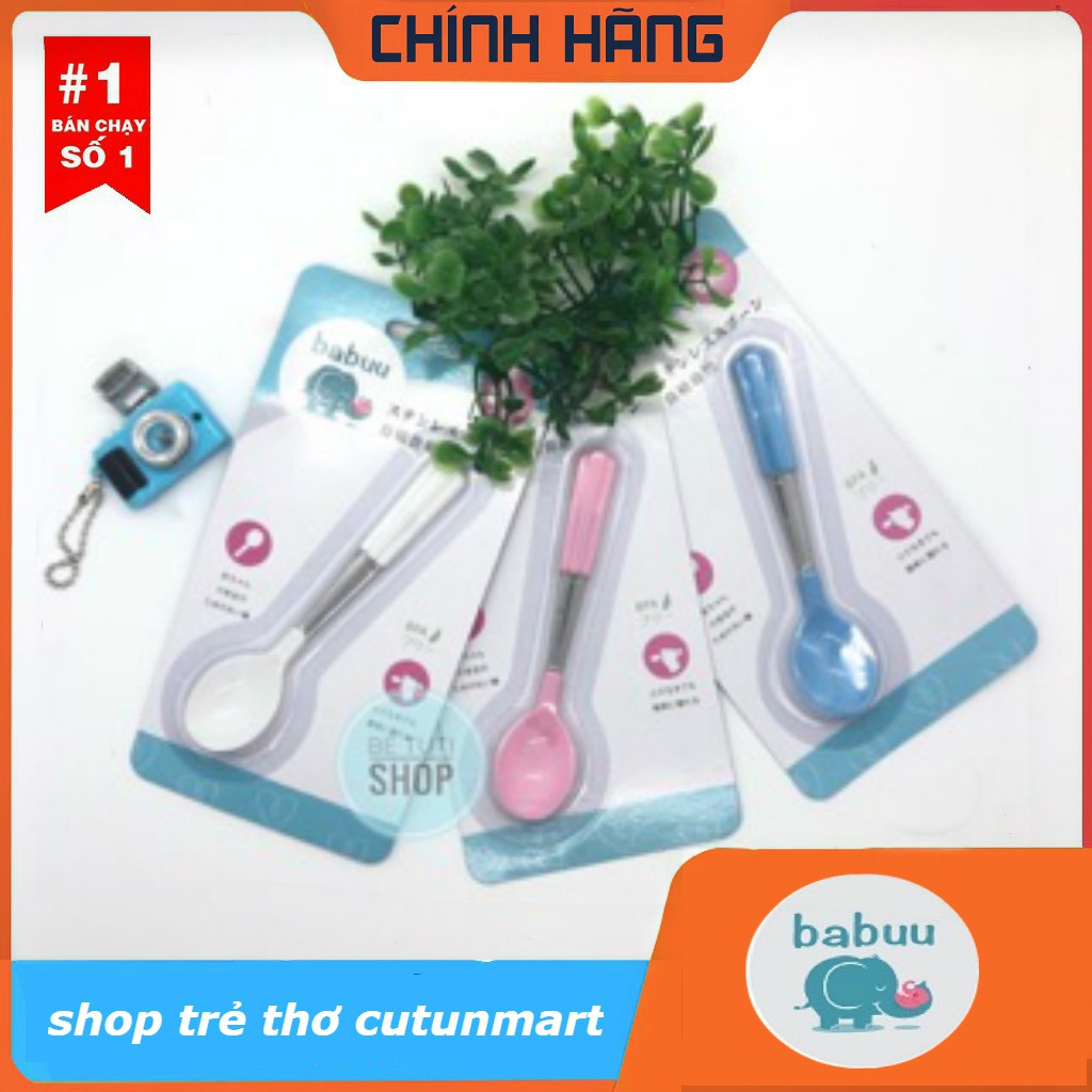 Thìa ăn dặm inox Babuu baby Nhật Bản