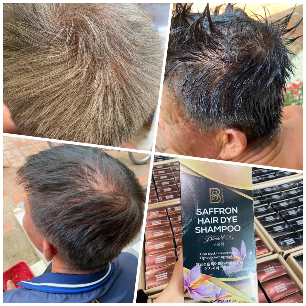 Dầu gội phủ bạc nhụy hoa nghệ tây Saffron Hair Dye Shampoo