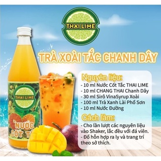 Nước Cốt Chanh / Cốt Tắc Thai Lime Chai 500ml-Chai nhựa