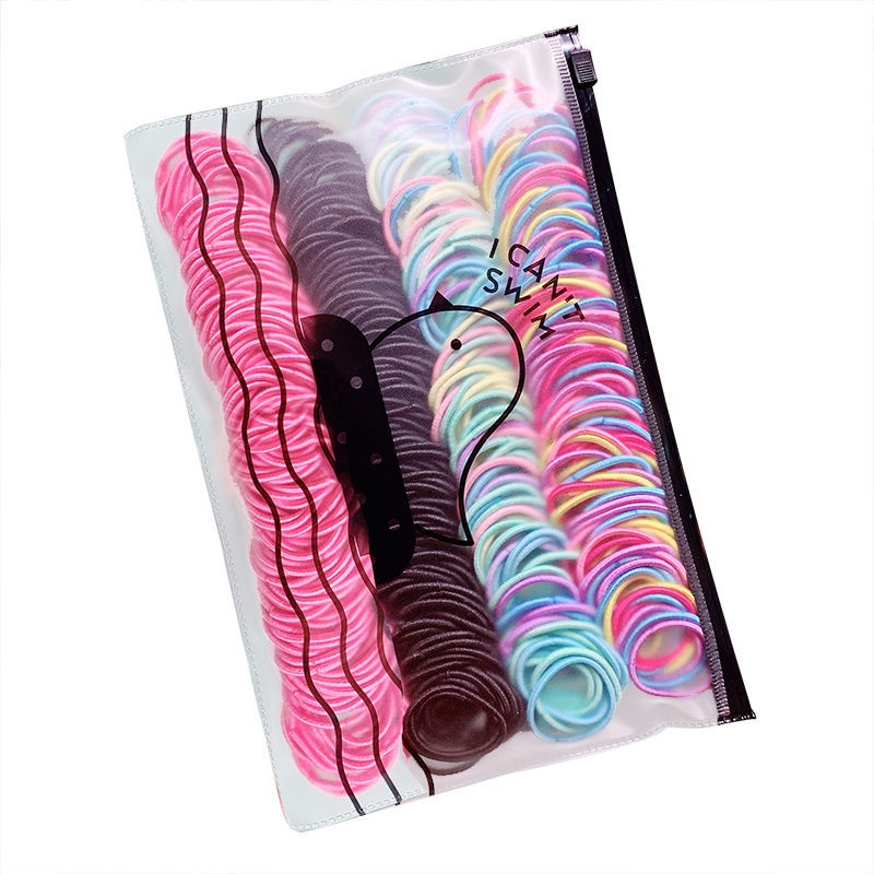 RainBow Bows Set 100/300/500 Dây Buộc Tóc Co Giãn Nhiều Màu Sắc Cho Bé Gái