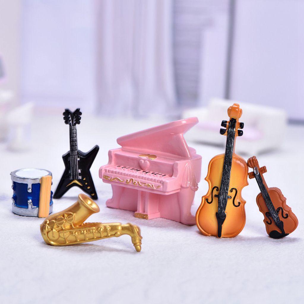 1 Mô Hình Đàn Guitar Mini Trang Trí Để Bàn VANES1