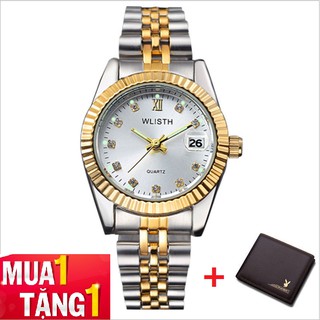 Đồng Hồ Nam Dây Kim Loại WLISTH + Ví Da Nam Thời Trang