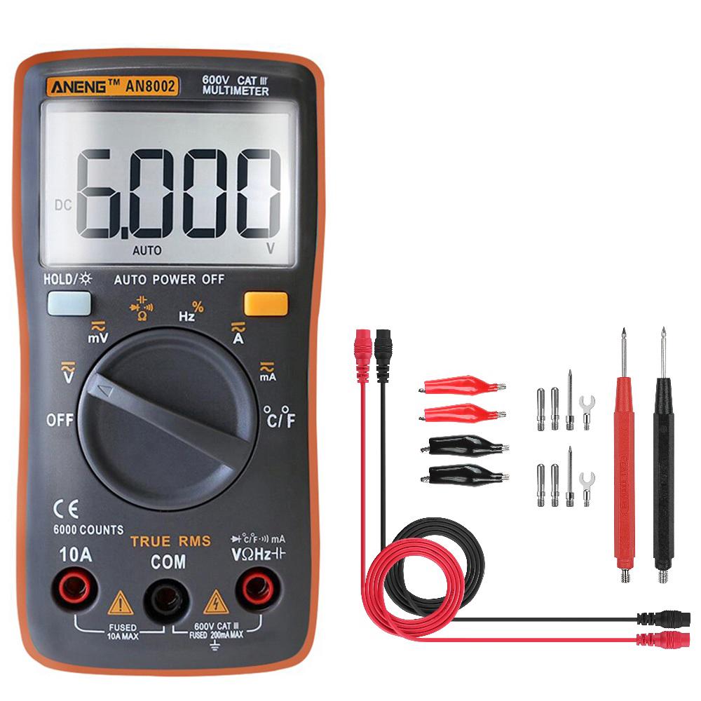 Máy đo dòng điện số aneng an8002 orange rms 6000 ac / dc