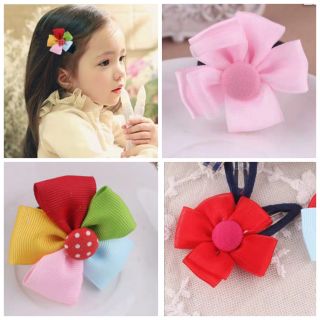 p49 kẹp tóc đính hoa và nơ xinh xắn kiểu công chúa cho bé gái 18 mẫu