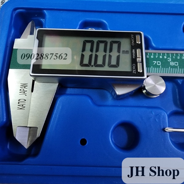 thước kẹp điện tử 150mm chất liệu thép, mặt đồng hồ led cao cấp KATO JAPAN